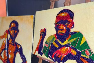 Ange Emmanuel Kouamé N'GORAN : L'artiste peintre recycleur qui sublime les déchets
