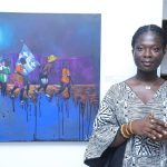 L'artiste peintre Adjoua Kouamé
