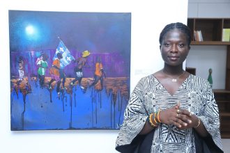 L'artiste peintre Adjoua Kouamé