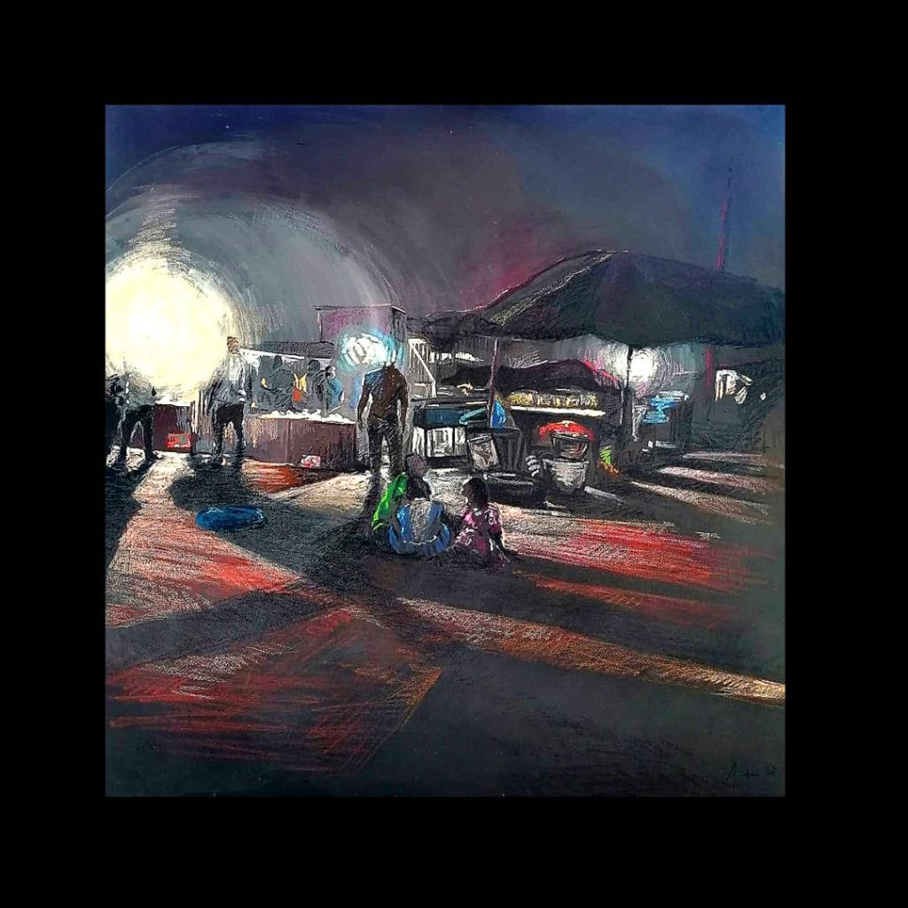 Un tableau tiré de la nuit abidjanaise