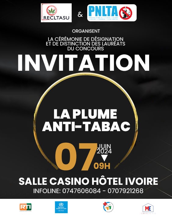 Finale concours Plume Anti-tabac: les journalistes adressent un message au parrain Pierre Dimba