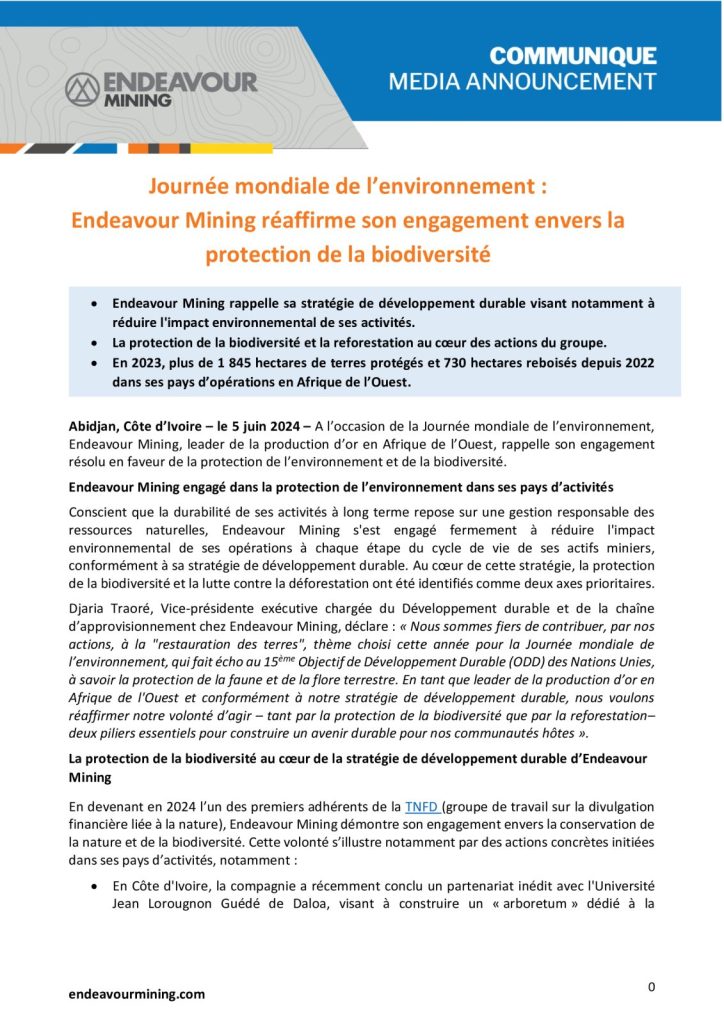 Le communiqué