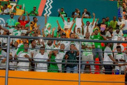 Les supporters des Super Eagles du Nigeria