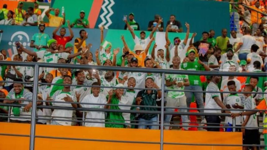 Les supporters des Super Eagles du Nigeria
