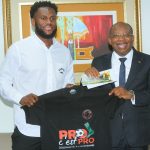Franck Kessié et le ministre Siandou Fofana