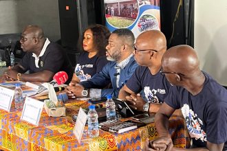 Les organisateurs de l'événement lors de la conférence de presse