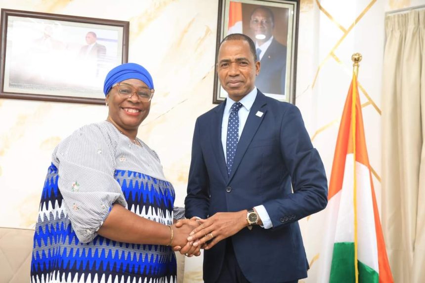 Yamoussa Coulibaly et Mme Diomandé