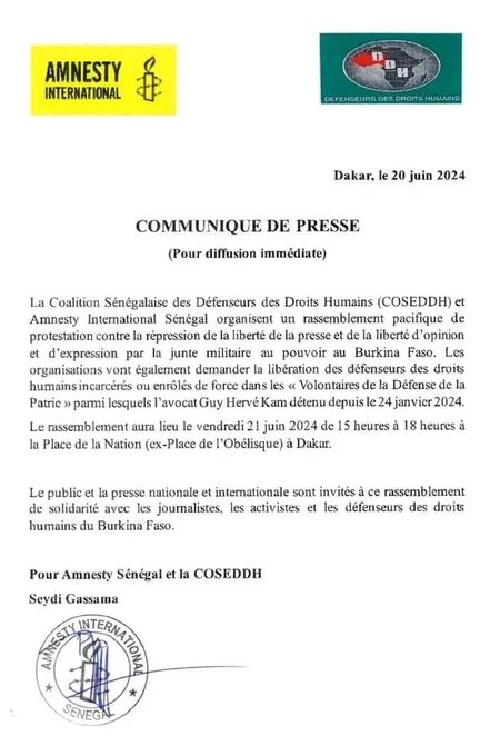 Le communiqué de presse