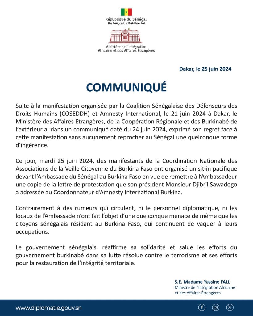 Le communiqué