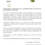 Le communiqué du Procureur de la République