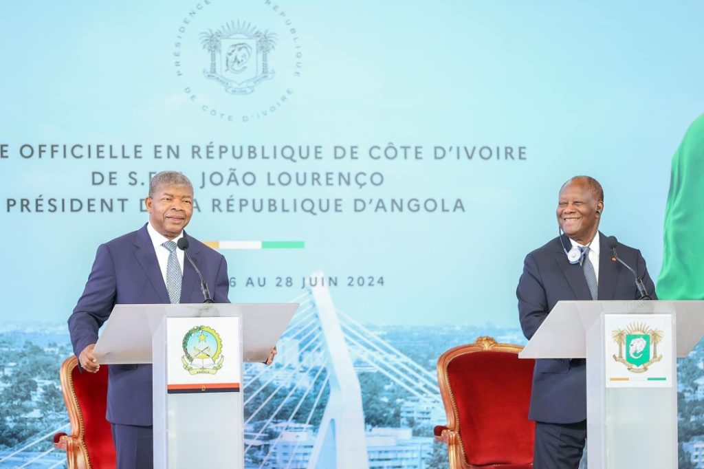 Les présidents Angolais et Ivoiriens