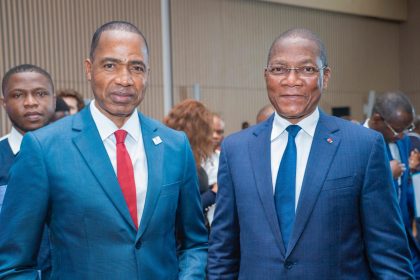 Yamoussa Coulibaly et le Ministre Bruno Koné
