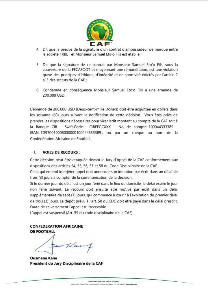 La suite du communiqué