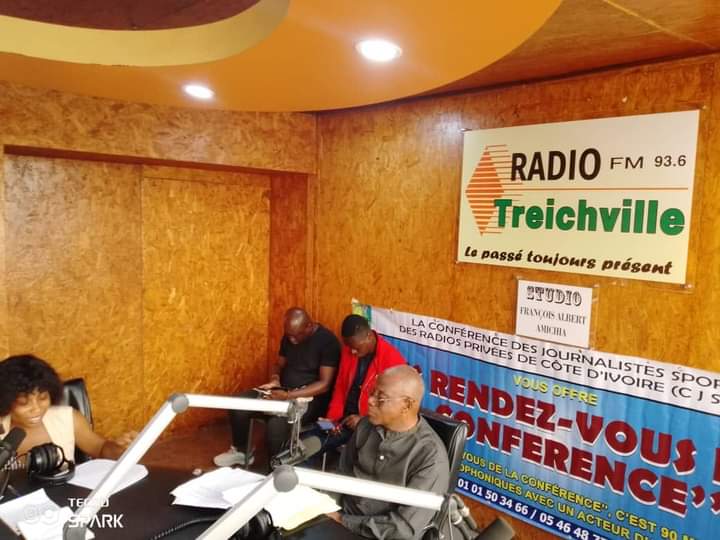 L'intervention des membres de la Conférence des Journalistes Sportifs des Radios Privées de Côte d’Ivoire