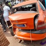 Un véhicule accidenté