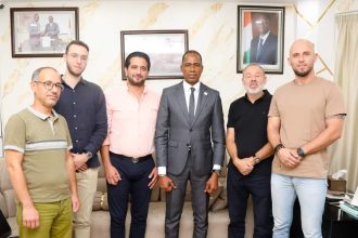 La délégation tunisienne avec Yamoussa Coulibaly