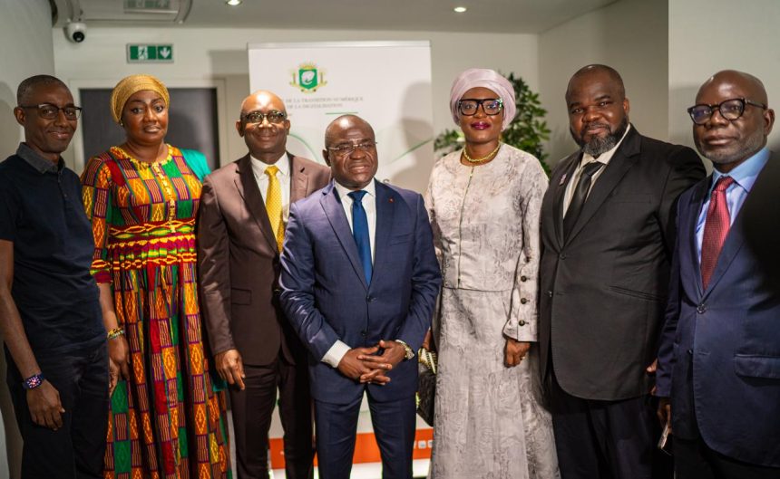 La délégation de MTN Côte d'Ivoire autour du ministre Ibrahim Kalil Konaté