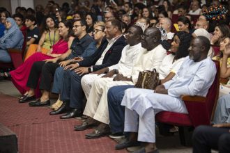 Le public sorti en masse pour assister au spectacle
