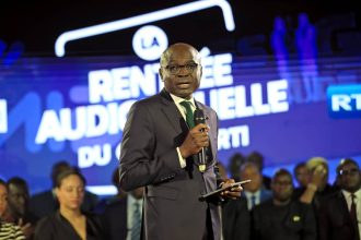 Le Directeur Général par Intérim de la RTI, Jean Martial Adou