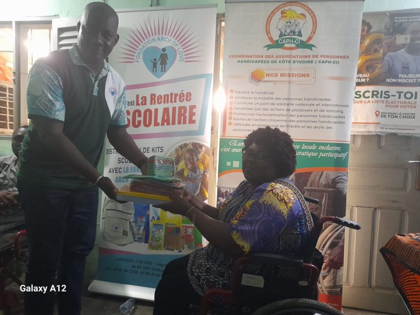 Côte d’Ivoire : Fondation Arch Of Love fait un important don de kits scolaires à la CAPH-CI
