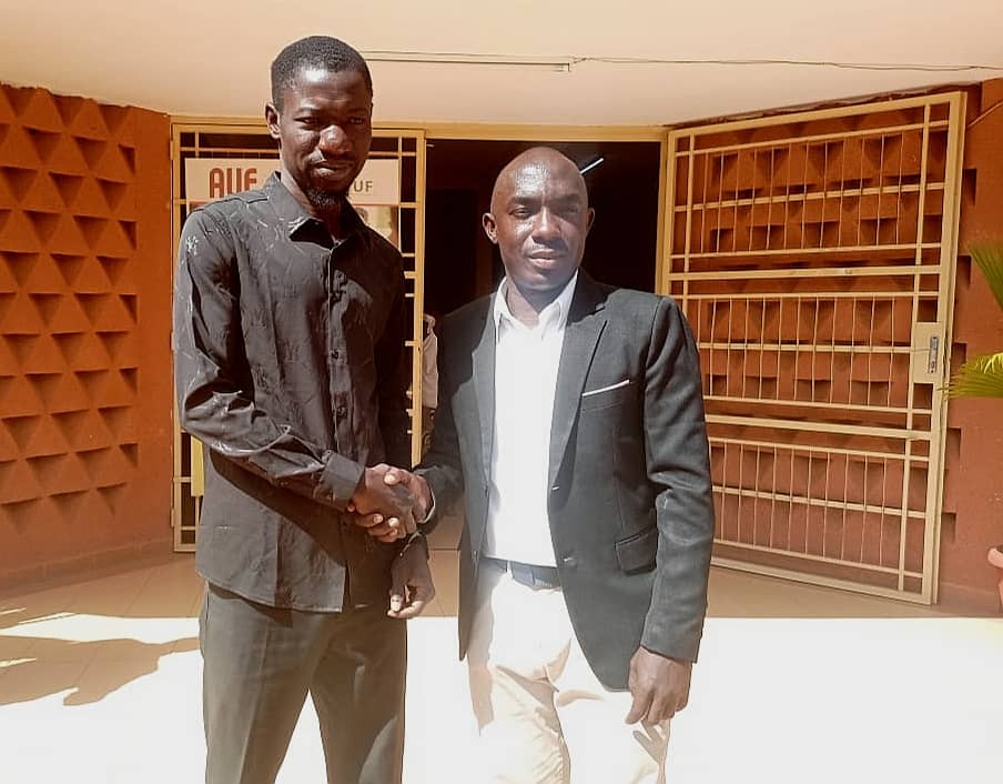 DOGBA Carlos Jésus, Président de l'UJPEA et Thomas Bamouni