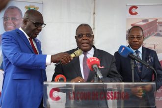 Le président de la cour de cassation, Yua Koffi lors de son allocution