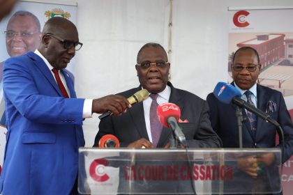Le président de la cour de cassation, Yua Koffi lors de son allocution