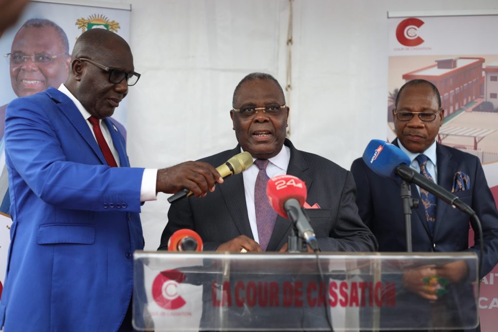 Le président de la cour de cassation, Yua Koffi lors de son allocution