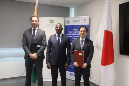 Coopération Côte d’Ivoire–Japon : l’OIM et le Gouvernement japonais lancent un projet stratégique pour renforcer la gestion des frontières ivoiriennes