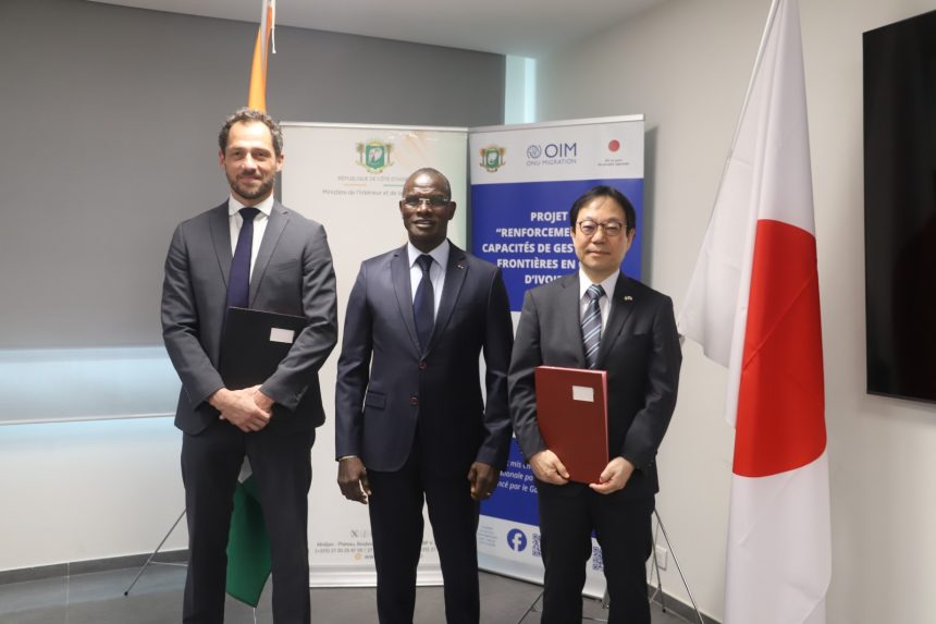 Coopération Côte d’Ivoire–Japon : l’OIM et le Gouvernement japonais lancent un projet stratégique pour renforcer la gestion des frontières ivoiriennes