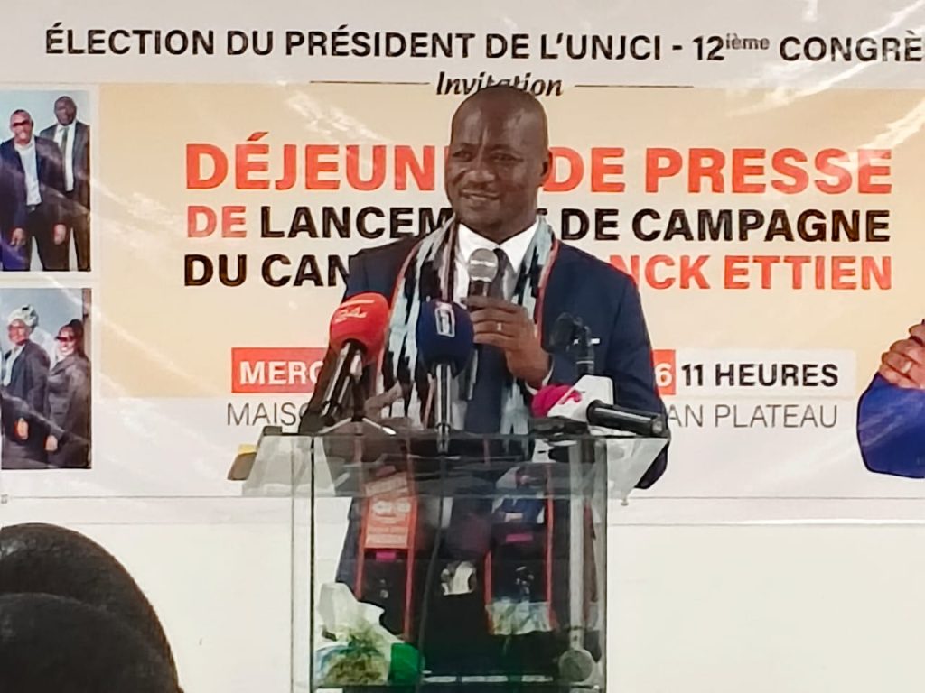 Présidence de l’UNJCI : Franck Ettien prône une refondation sociale et solidaire de la profession