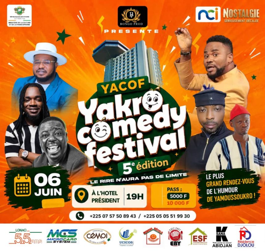 Yacof Yakro Comedy Festival 2026 : les maîtres du rire attendus à Yamoussoukro