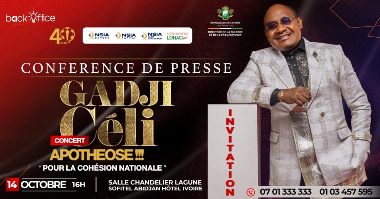 Gadji Céli : conférence de presse du concert Apothéose